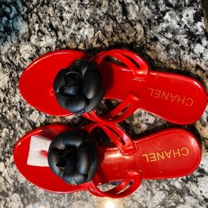 Chanel flower sandals